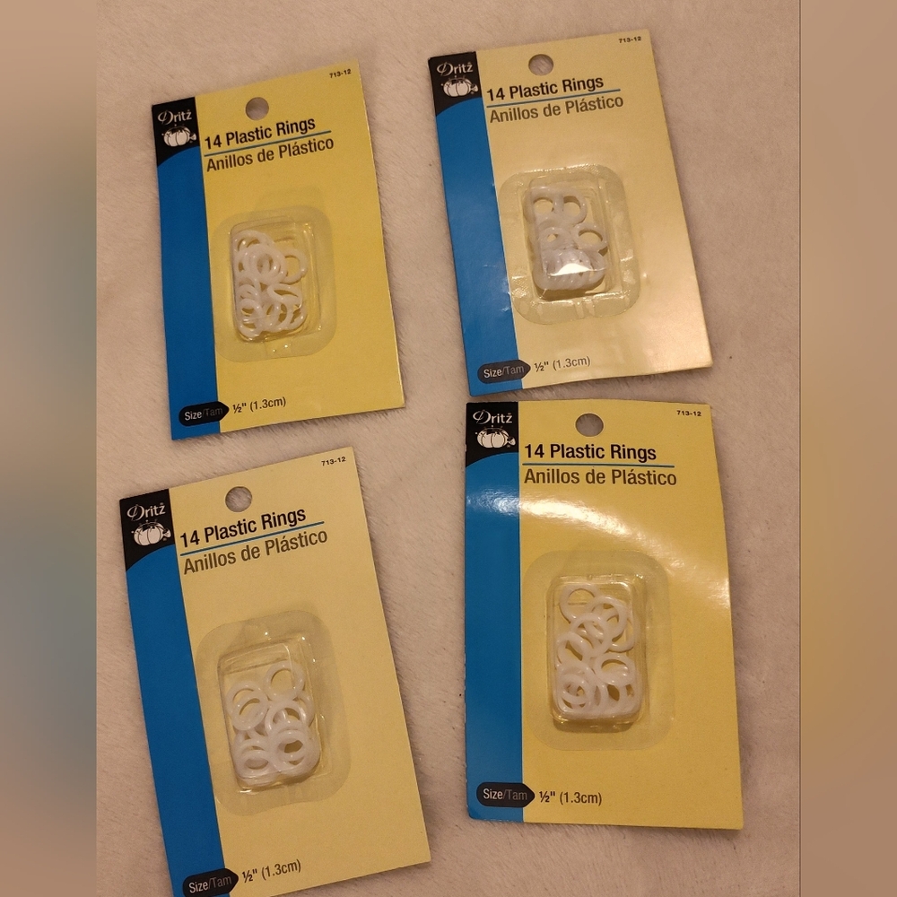 White Plastic Rings for Crafting